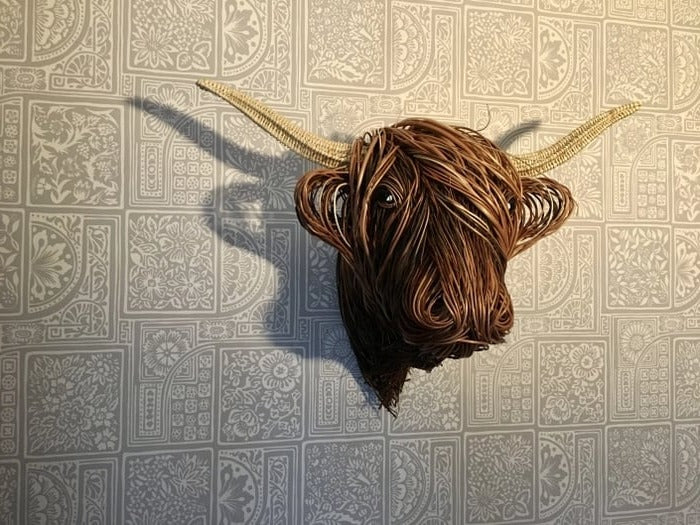 Farmhouse Style Metal Cow Decoration