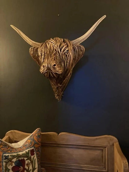 Farmhouse Style Metal Cow Decoration