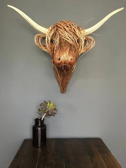 Farmhouse Style Metal Cow Decoration