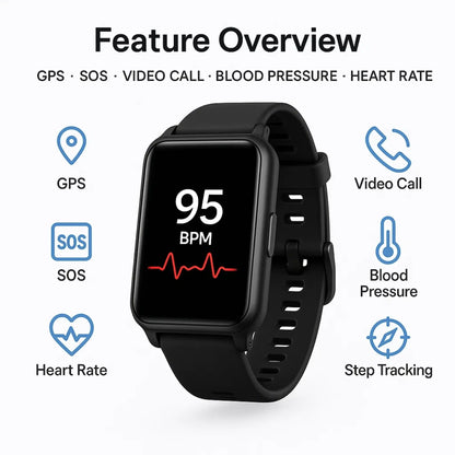 Elderly Alert GPS Smart Watch