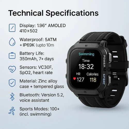 Durable Fitness Tracker Watch