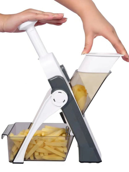 Multi-Function Veggie Cutter with Storage Tray