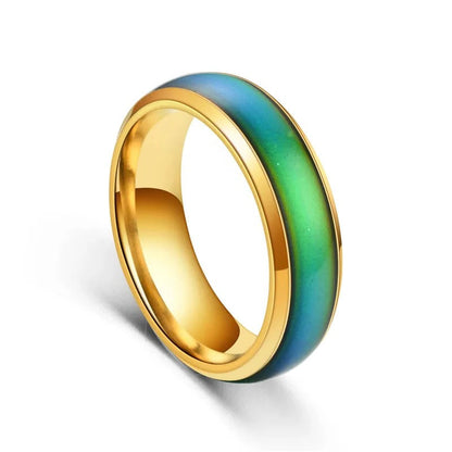 Shiny Silver Tone Mood Ring