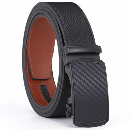 Premium Men's Genuine Leather Auto Buckle Belt