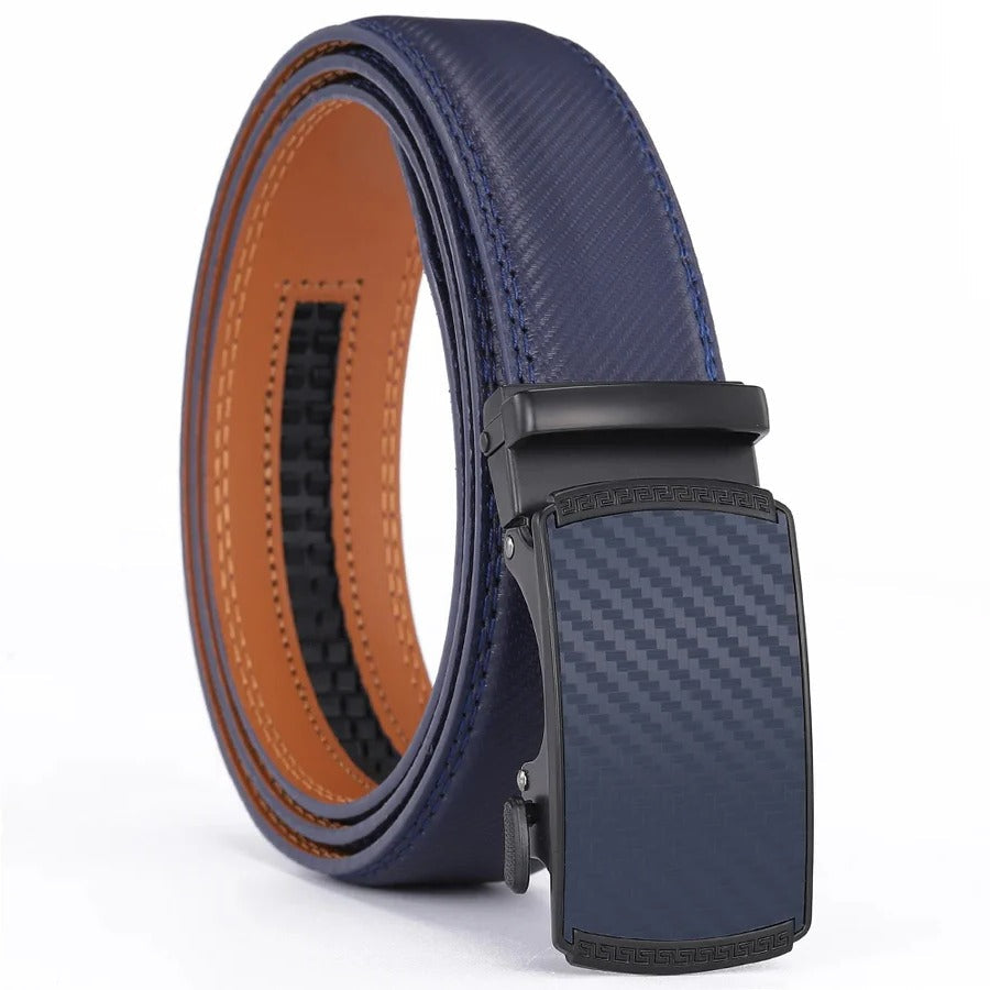 Premium Men's Genuine Leather Auto Buckle Belt