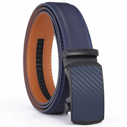 Premium Men's Genuine Leather Auto Buckle Belt
