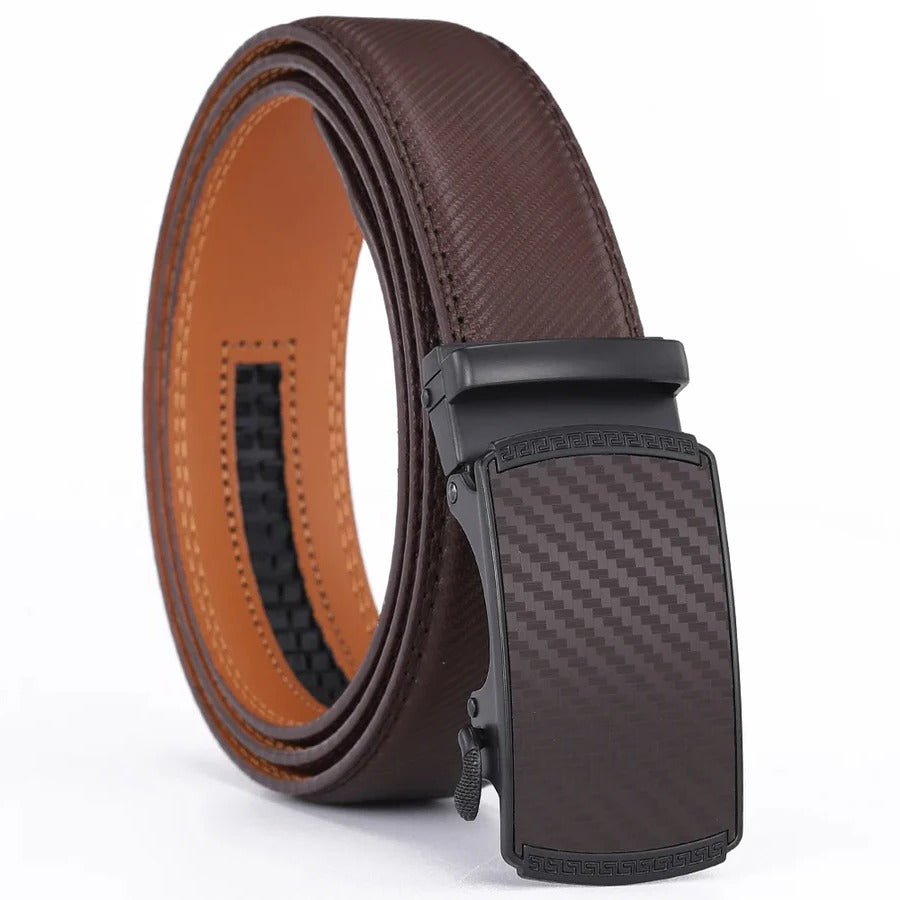 Premium Men's Genuine Leather Auto Buckle Belt