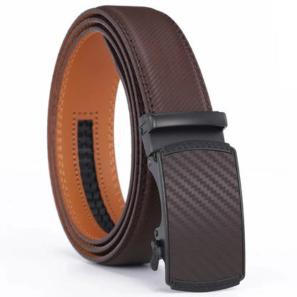 Premium Men's Genuine Leather Auto Buckle Belt
