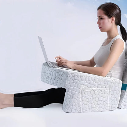 Comfortable Bed Rest Pillow, Memory Foam with Removable Cover