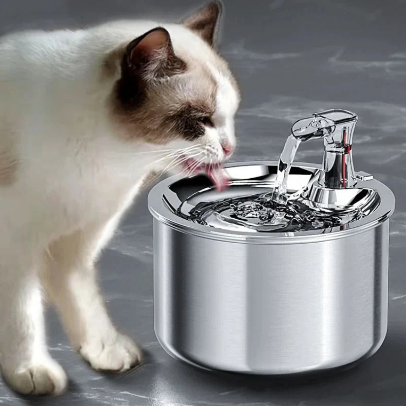 Pet Fountain Automatic Cat Water Dispenser Stainless Steel - Halri