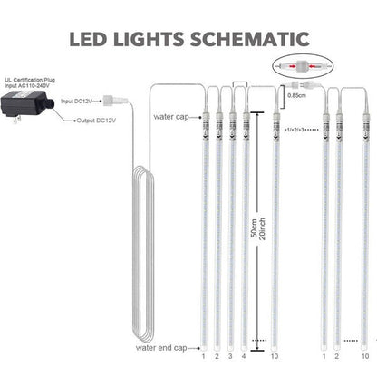 Hanging Frosty LED String Lights