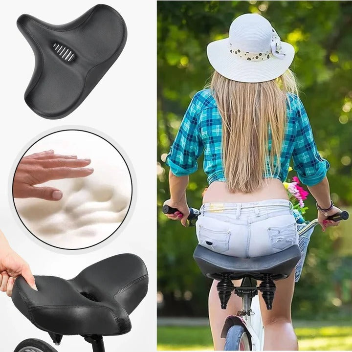 Cushioned Gel Bicycle Seat for Comfortable Rides - Halri