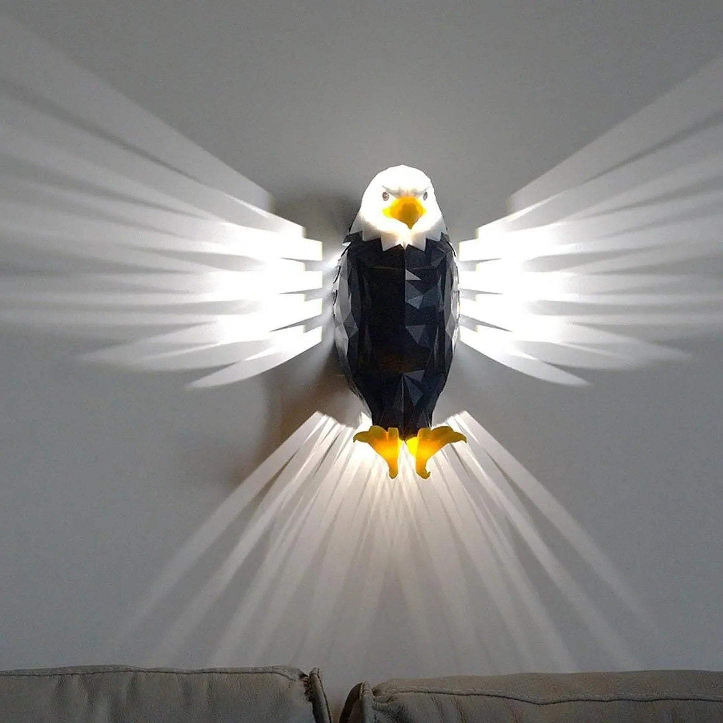 Bright Metal Eagle Light Fixture - Halri