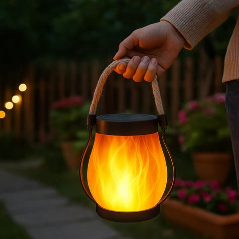 Warm Outdoor Solar Flame Light - Halri