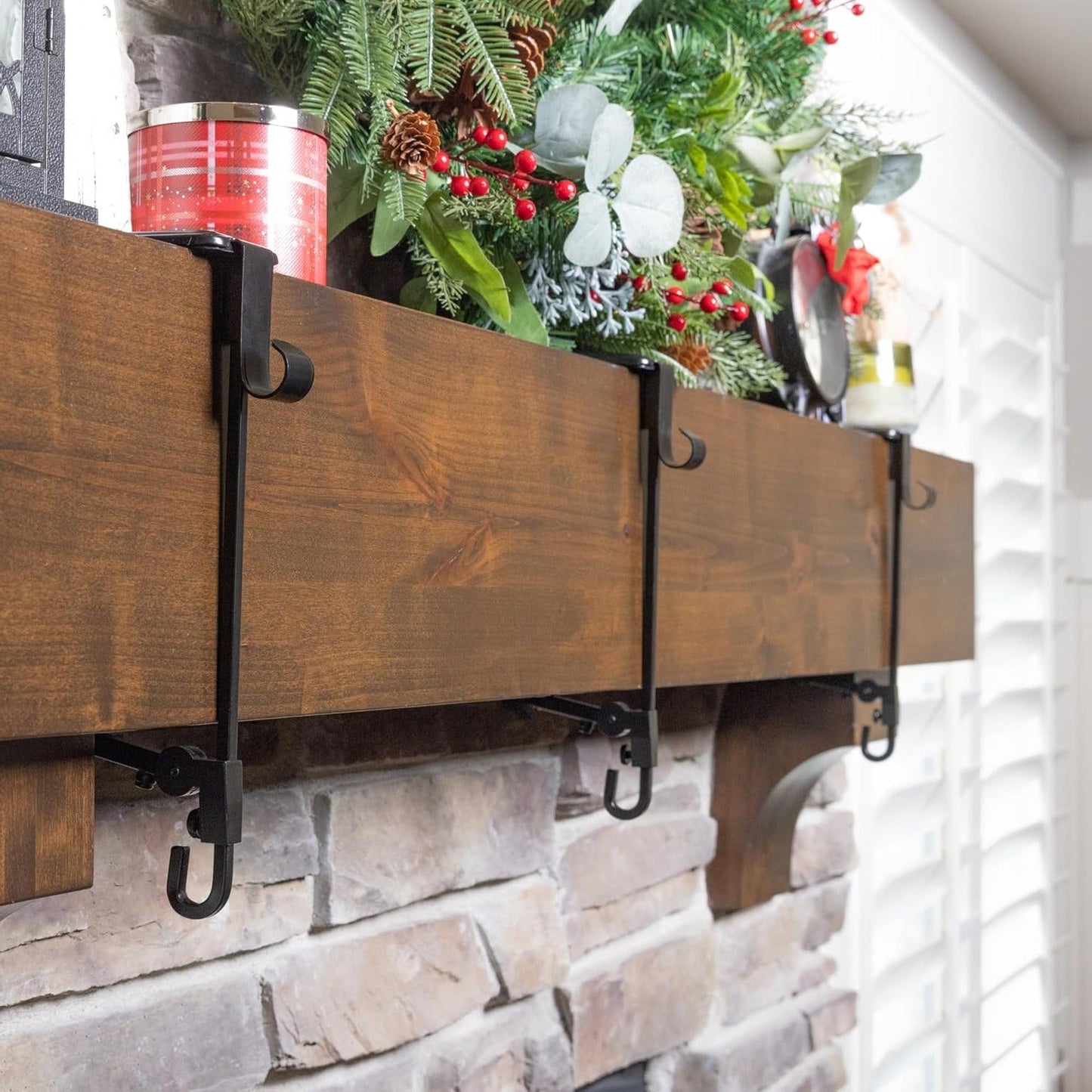 Flexible Christmas Stocking and Garland Holder Set