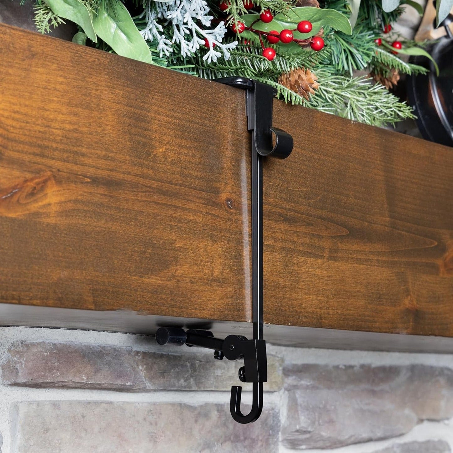 Flexible Christmas Stocking and Garland Holder Set