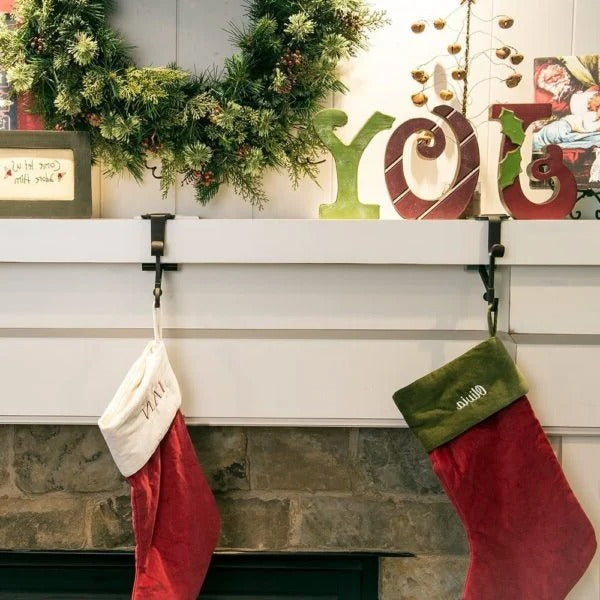 Flexible Christmas Stocking and Garland Holder Set