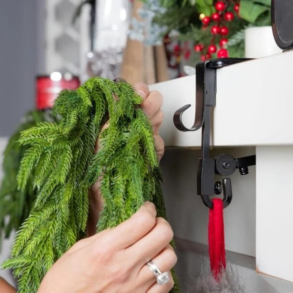 Flexible Christmas Stocking and Garland Holder Set