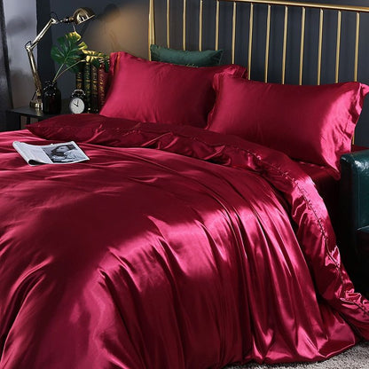 Soft 4-Piece Premium Silk Bed Set