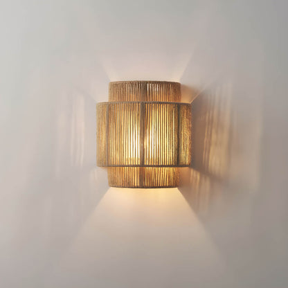 Rustic Rope Shade Wall Lamp - Halri