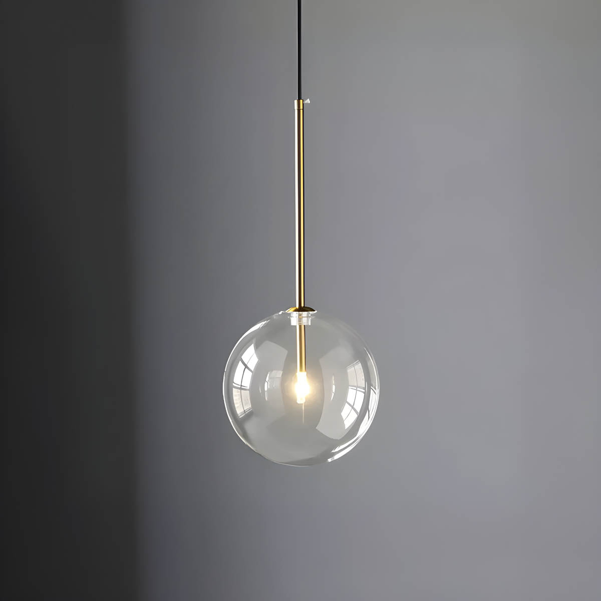 Sleek Glass Globe Hanging Light - Halri