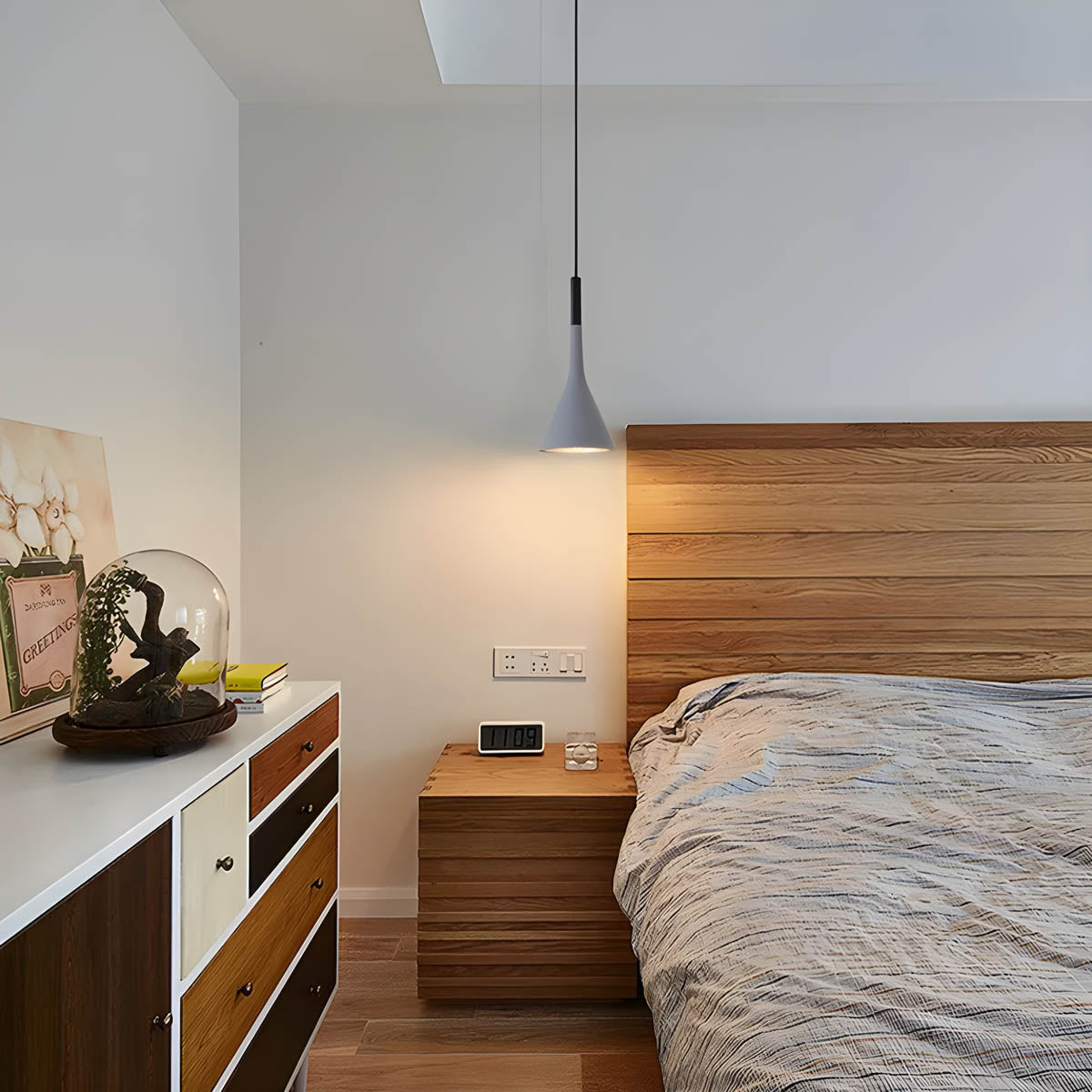 Nordic Black Pendant Light in Minimalist Cone Design