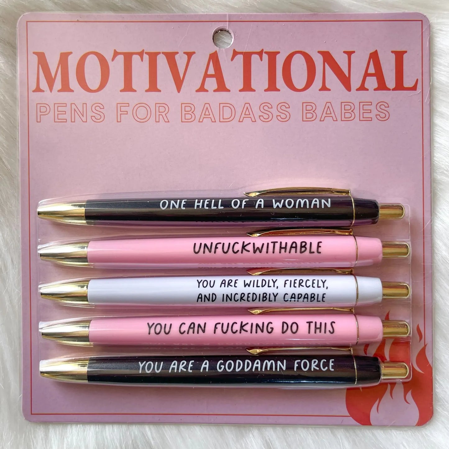 Fun Inspirational Quote Pen Set (5 Pack) - Halri
