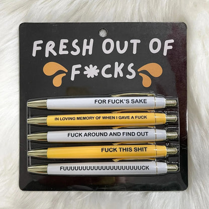 Fun Inspirational Quote Pen Set (5 Pack)