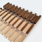 Rustic Wood Coat Rack with Strong Folding Hooks