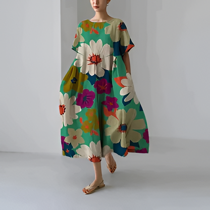 Stylish Floral Print Women's Dress