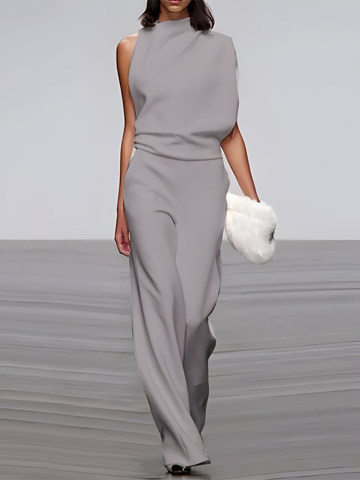 Women's Sleeveless Wide Leg Jumpsuit
