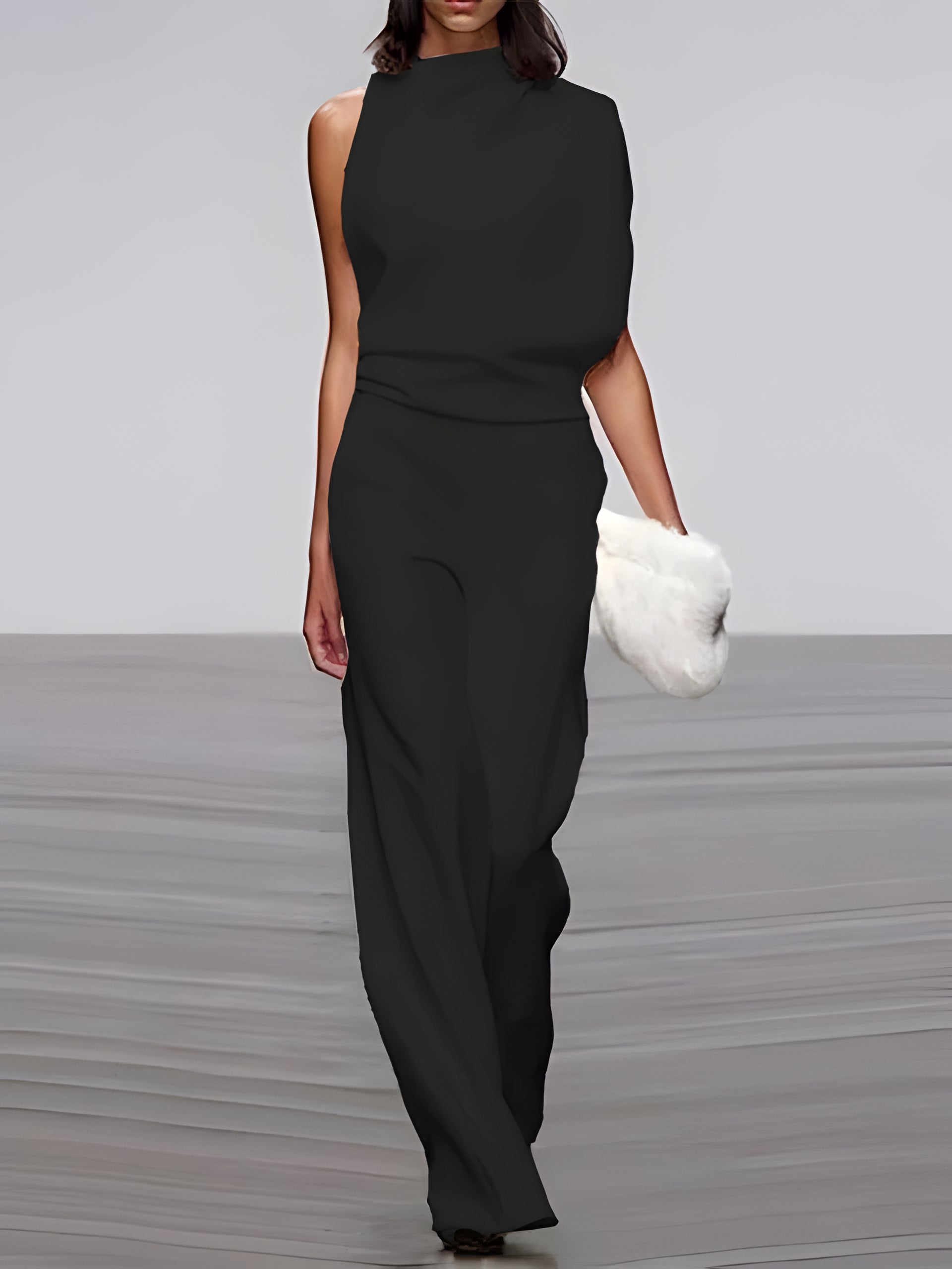 Women's Sleeveless Wide Leg Jumpsuit - Befez
