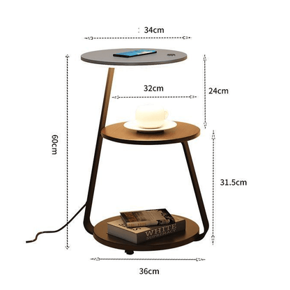 Compact 2-Tier Space Saving Table Lamp