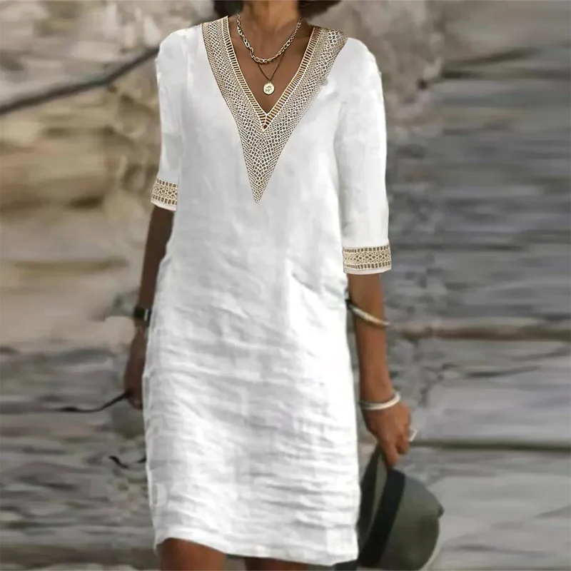 Lightweight Cotton Casual Women's Dress - Halri
