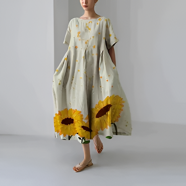 Stylish Floral Print Women's Dress