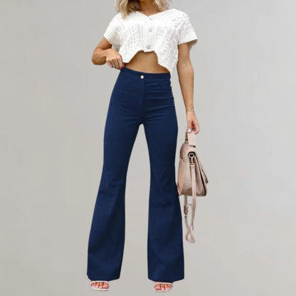 Fashionable Wide Leg Corduroy Pants