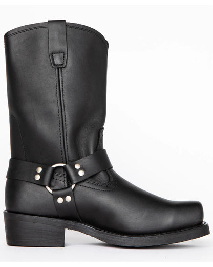 Tall Black Leather Work Boot - Halri