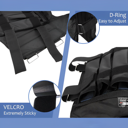 Heavy Duty 110lb Weighted Fitness Training Vest