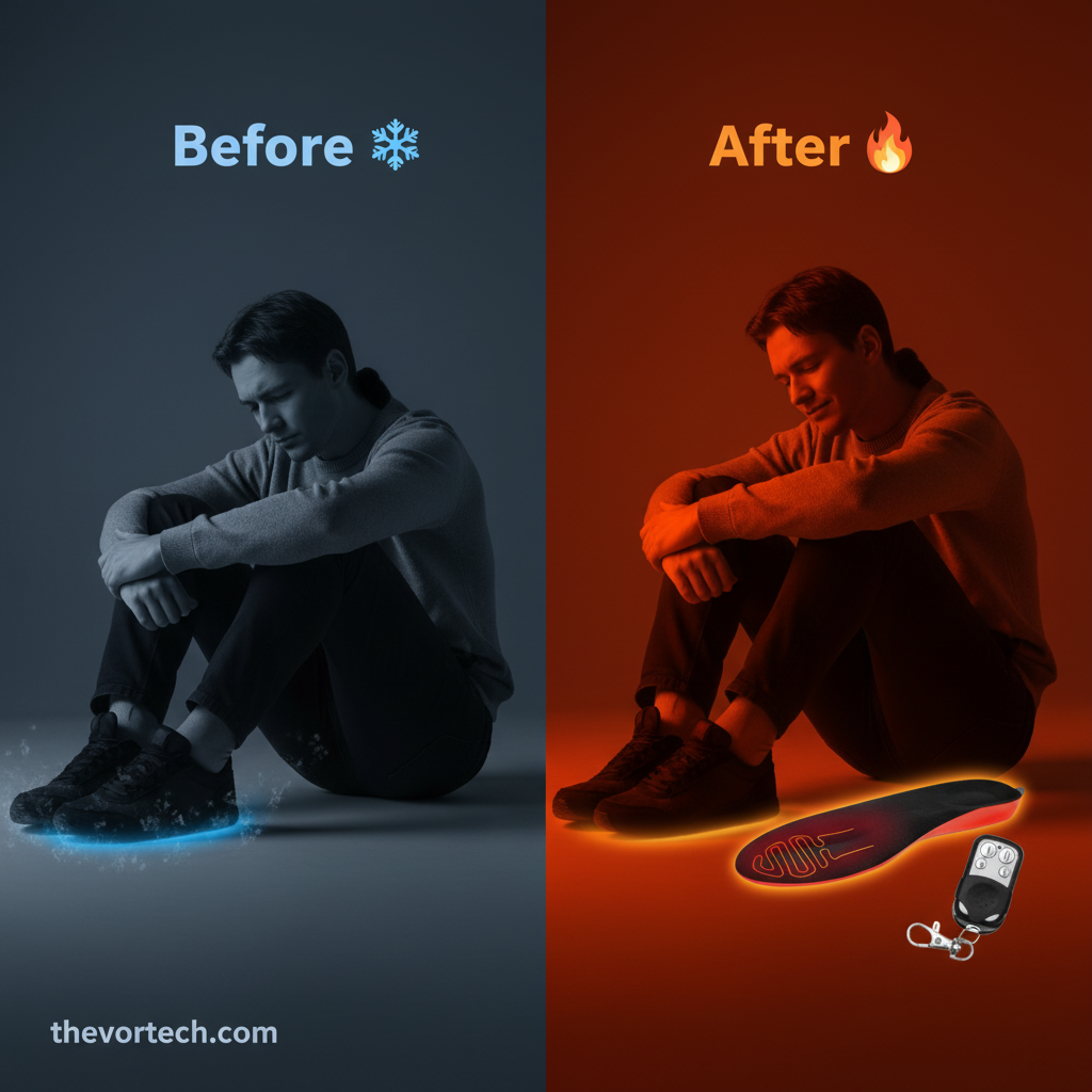 Warm Thermal Insoles with 3 Heat Settings