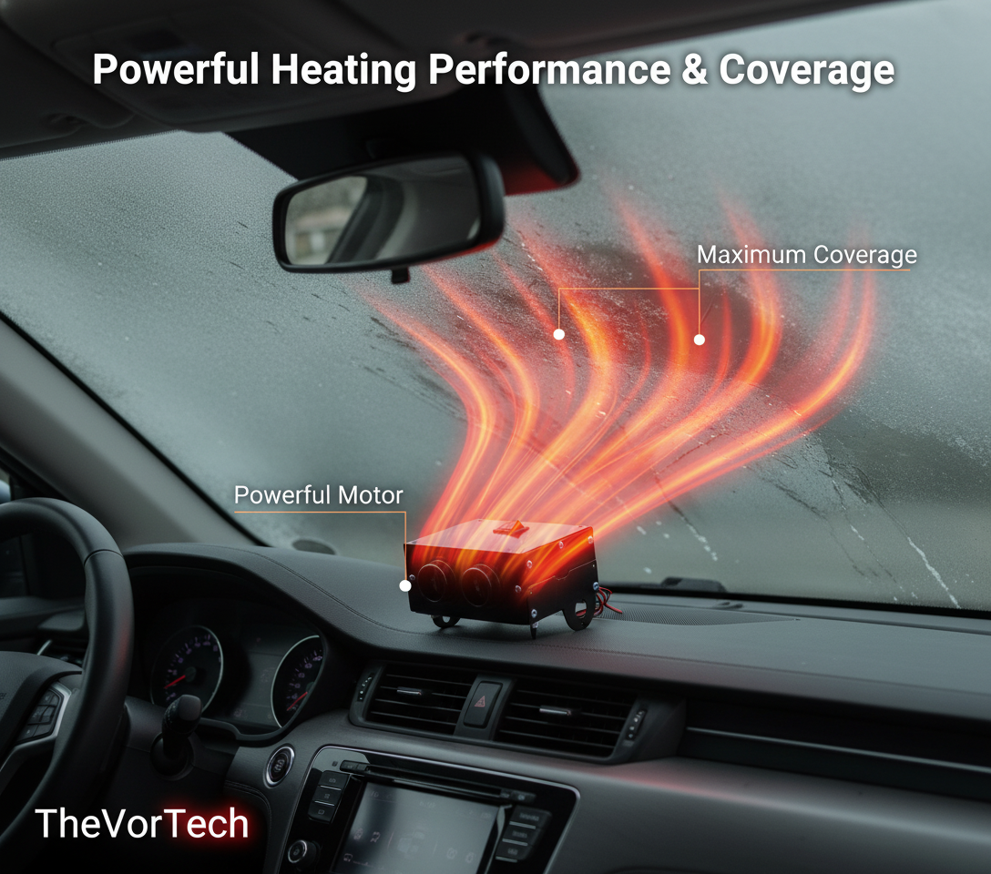 Fast Car Window Heater 12V Compact Winter Defroster