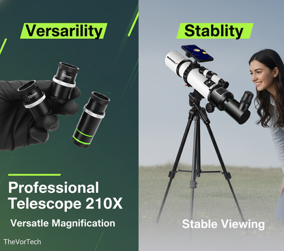 Easy Use Beginners Telescope 210X with Tripod