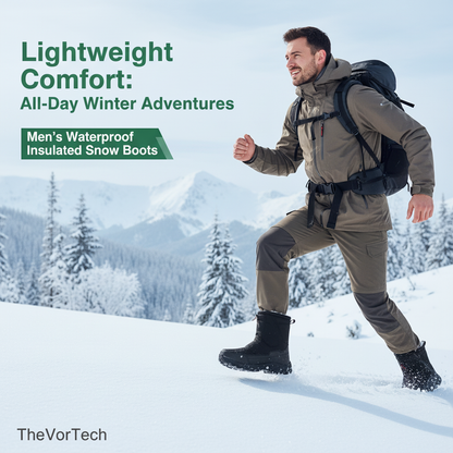 Warm Waterproof Men's Snow Boots for Winter Outdoor Use