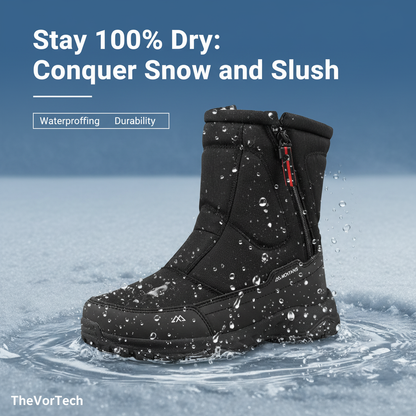 Warm Waterproof Men's Snow Boots for Winter Outdoor Use