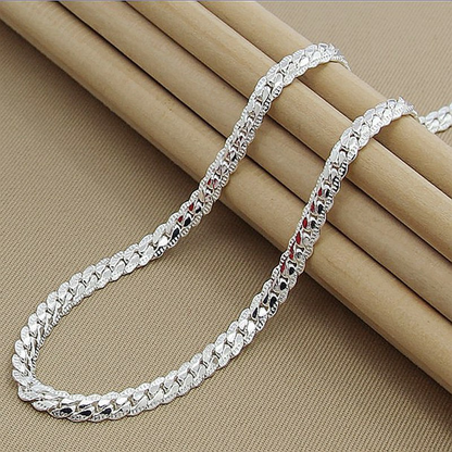 Simple Silver Chain Necklace for Ladies Classic Gift