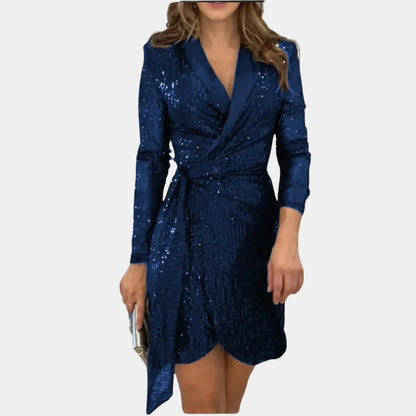 Classic Women's Jacket Dress With Waist Belt