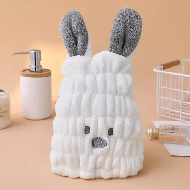 Fast & Soft Bunny Ear Microfiber Hair Drying Cap