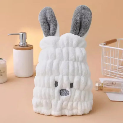 Fast & Soft Bunny Ear Microfiber Hair Drying Cap