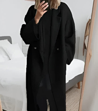Luxurious Women's Long Cashmere Trench Coat