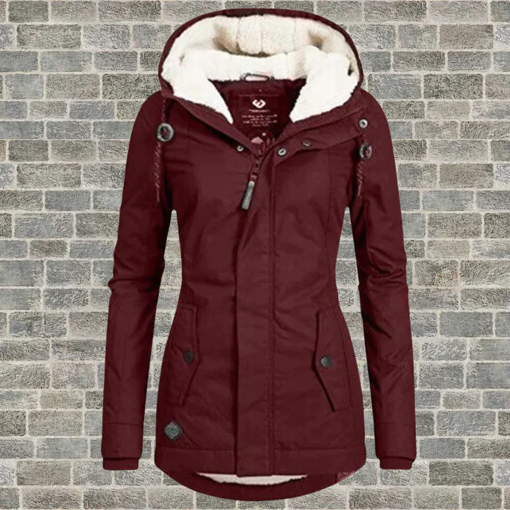 Fitted Hooded Cotton Parka Coat