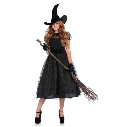 Authentic Witch Halloween Costume for Women Adult Fancy Dress